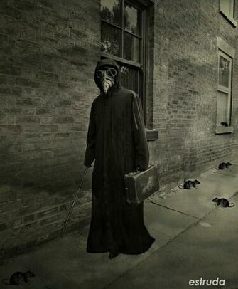 The Plague Doctor On His Way To Another Sufferer By