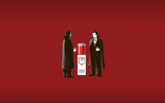 Humor Funny Office Dark Horror Vampire Blood Wallpaper