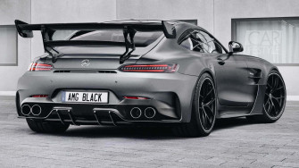 Black Mercedes Gts Back Wallpaper