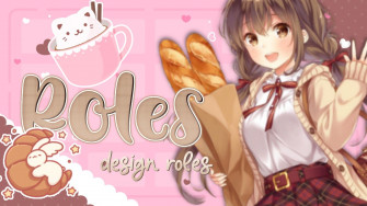 An Anime Character Holding Bread In Front Of A Pink Background With The Wallpaper