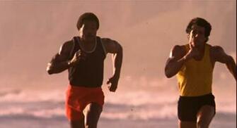 Apollo Creed Carl Weathers And Rocky Balboa Sylvester Stallone