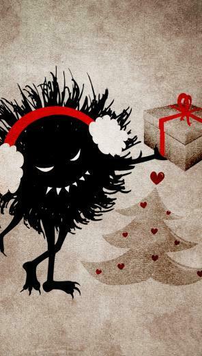 For You Evil Christmas Bug Gives Present Desktop Wallpaper