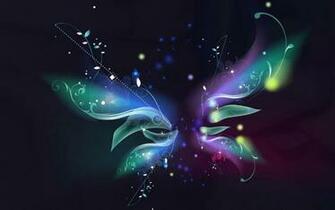 Glowing Butterfly Wings Wallpaper