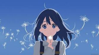 Tamako Market Kitashirakawa Black Hair Flower Anime