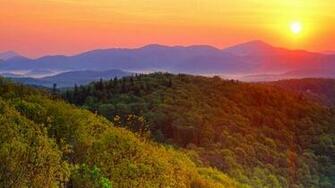 North Carolina Montagna Tramonto File Vettoriale