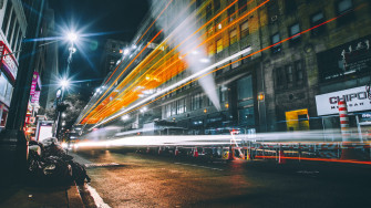 Wallpaper 4k Night City Road Traffic Light New York United