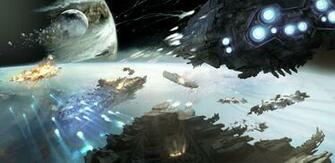 Wallpaper Dreadnought Game Space Battle Planet