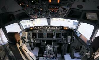 Cockpit Of Boeing Aircraft Wallpaper