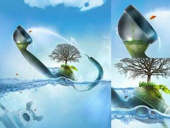 Full HD Wallpaper Animals Blue Nature Abstract Telephones