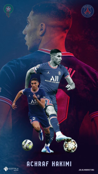 Football Design Graphics Achraf Hakimi Sport
