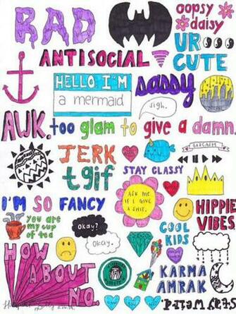 Rainbow Stickers Tomboy Transparent Wallpaper Words
