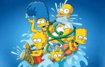Wallpaper Water The Simpsons Figure Homer Maggie