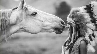 Lowbird All Native American Girl And Horse