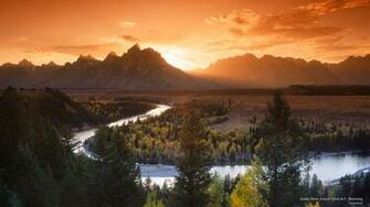 Snake River Grand Tetons National Park Near Jackson Hole Wyoming
