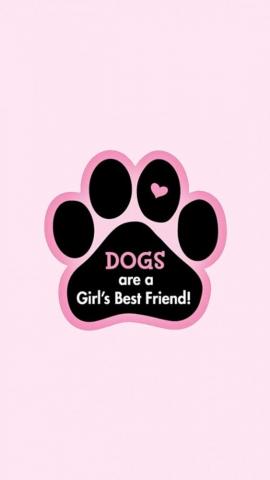 Dogs Are A Girls Best Friend iPhone Wallpaper