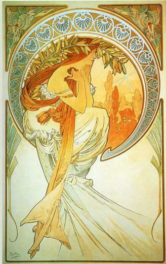 Seasonal Wallpaper Alphonse Mucha Poetry HD