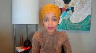 Ilhan Omar During Online Meeting Wallpaper