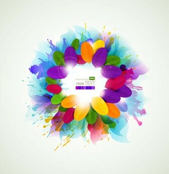 Colorful Flower Background Vector