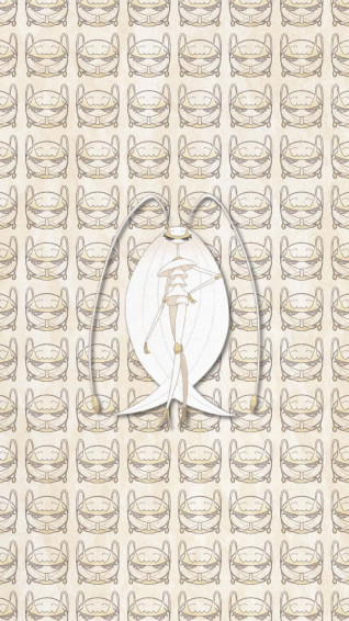 Pheromosa Illustration On Patterned Wallpaper