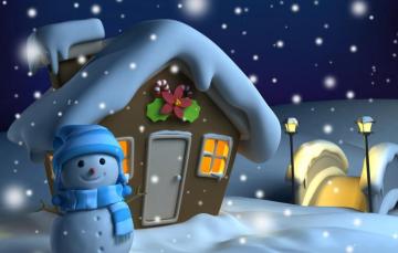 Wallpaper Winter Snow Snowman Christmas New Year