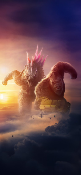 Godzilla X Kong The New Empire Poster iPhone Xs Max HD Wallpaper