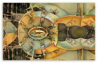 Steampunk Fractals HD Desktop Wallpaper Widescreen High Definition