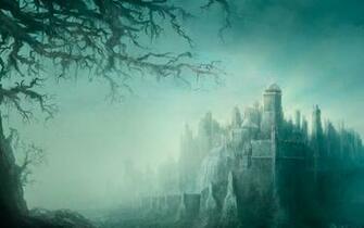 Dark Fantasy Fortress Desktop Wallpaper
