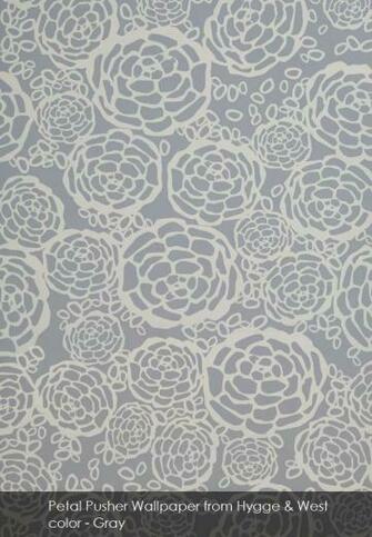 Petal Pusher Wallpaper From Hygge West In Gray Pinned