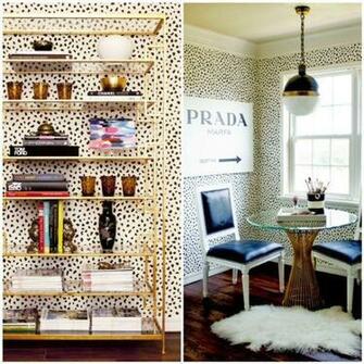 Black And White Spotted Wallpaper Interior