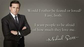 Feared Or Loved Michael Scott Wallpaper The Office