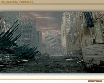 Destroyed City Background Direction