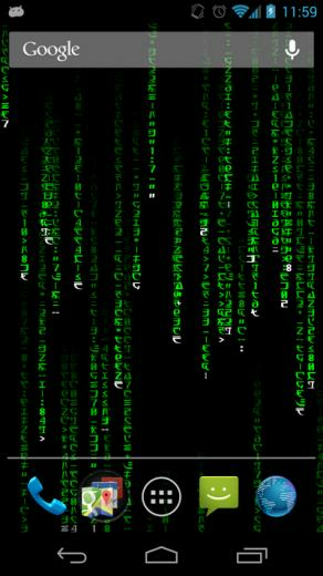Effect With Katakana Characters Code Matrix Font