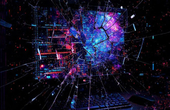 Broken Computer Screen Wallpaper