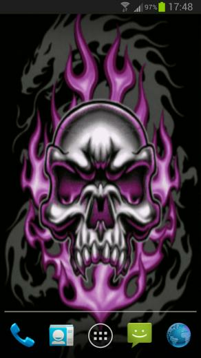 Dragon Flame Skull Wallpaper Screenshot