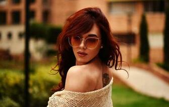 Wallpaper Pose Background Model Portrait Makeup Glasses