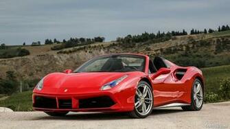 Ferrari Spider Red Front HD Wallpaper