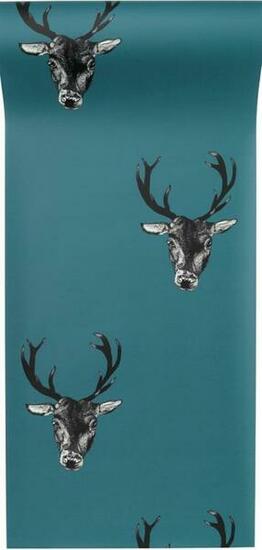 Stag Repeat Designer Wallpaper Monument Interiors