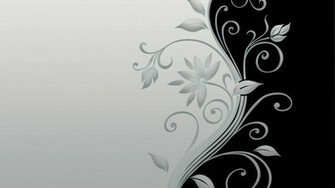 Flower Black And White HD Wallpaper Vector