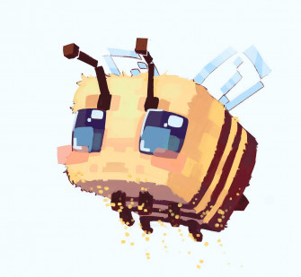 Minecraft Bee Background Wallpaper