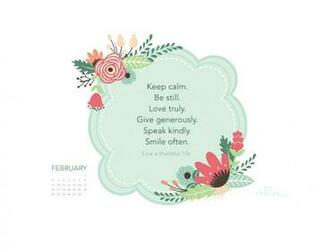February Thankful Life Wallpaper