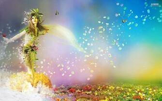 Wallpaper Spring Fairy Butterfly