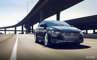 Elantra Exterior Black Color On Road Wallpaper