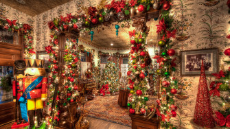 Desktop Wallpaper New Year HDr Interior Balls Toys
