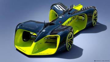 Tron Legacy Designer Unveils New Autonomous Formula E Race Car