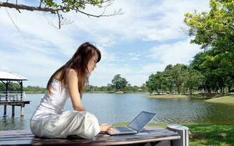 Japanese Woman With Laptop Wallpaper And Image