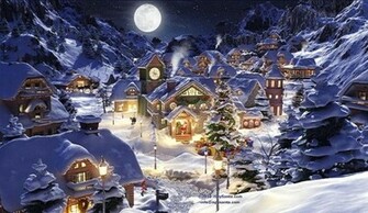 Christmas Village Wallpaper