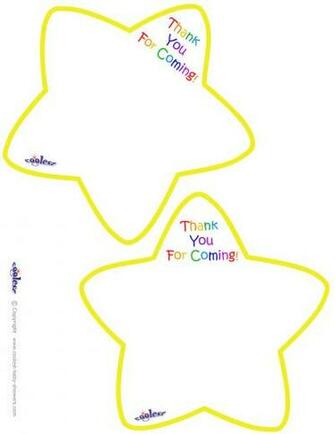 Worded Printable Yellow Star Thank You Cards Coolest Printables