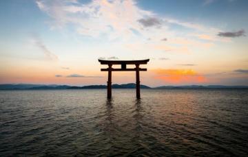 Wallpaper The Sky Landscape Ocean Gate Japan Torii