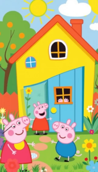Peppa Pig House Wallpaper
