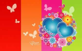 Colorful Hearts Wallpaper